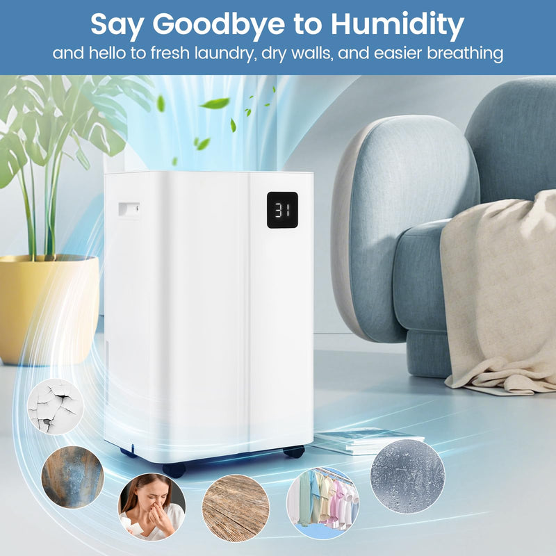 Load image into Gallery viewer, 4500 Sq.Ft Dehumidifier for Basement, 54 Pints Dehumidifier with 4L Water Tank, 3 Modes, Timer
