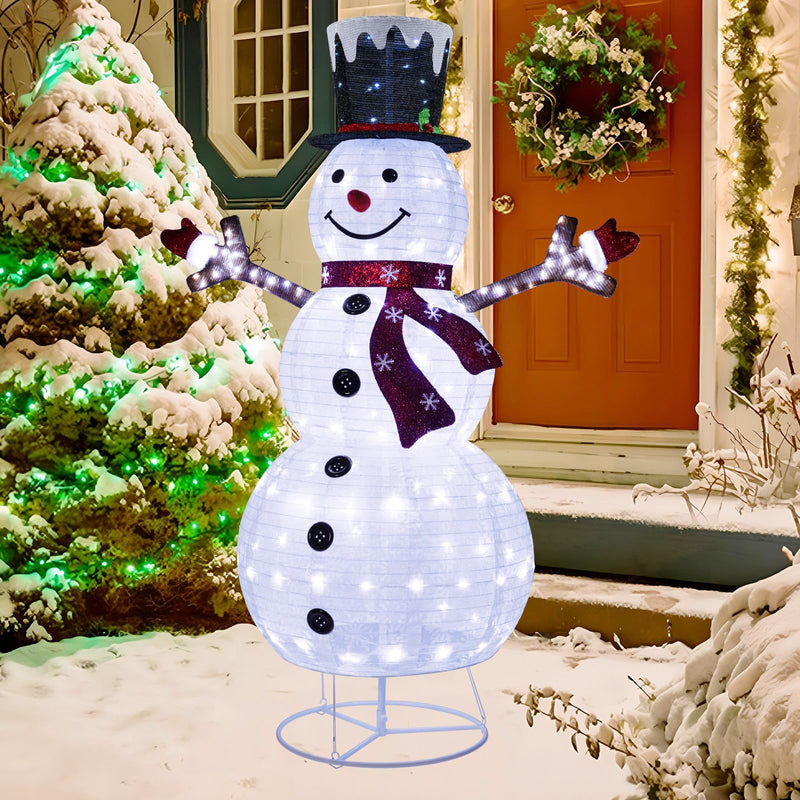 Load image into Gallery viewer, Goplus 6 FT Lighted Christmas Snowman w/ 180 Cold White LED Lights
