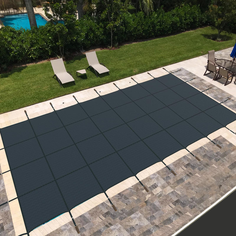 Load image into Gallery viewer, Goplus Safety Pool Cover, Fits 40FTx20FT Inground Swimming Pools, Rectangle Winter Leaf Pool Cover

