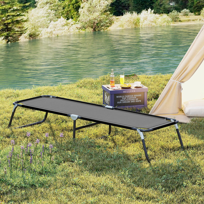 Load image into Gallery viewer, Goplus Heavy Duty Collapsible Foldable Camping Bed for Adults Kids with Non-Slip Foot Pad
