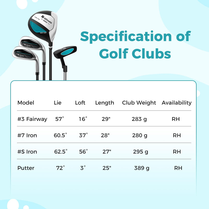 Load image into Gallery viewer, Goplus Junior Complete Golf Club Set for Kids, Right Hand Golf Clubs with Stand Bag, Rain Hood
