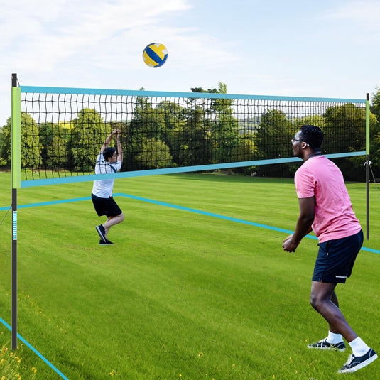 Goplus Portable Outdoor Volleyball Net w/Set Easy Setup Height Adjustable Poles