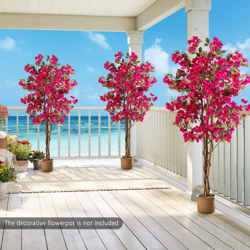 Load image into Gallery viewer, Goplus 6 FT Bougainvillea Artificial Tree Artificial Plants for Indoor Decor
