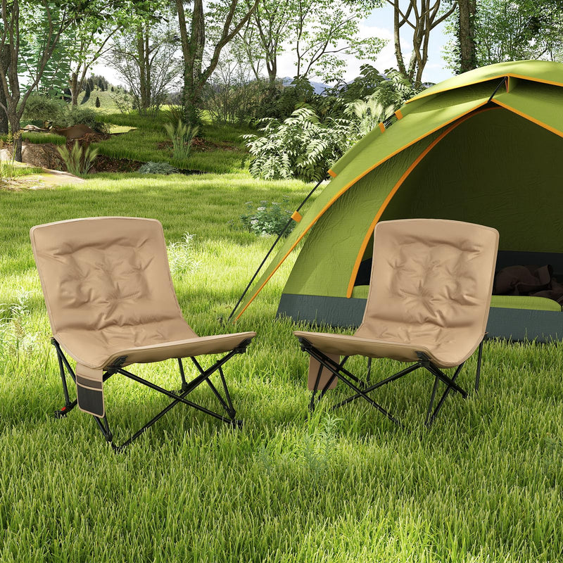 Load image into Gallery viewer, Goplus 4-Position Padded Outdoor Chair with 500 LBS Support Portable Folding Camping Chair
