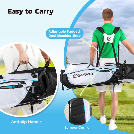Goplus 12 Pieces Right Hand Golf Clubs Complete Golf Club Set for Men
