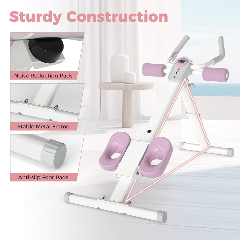 Load image into Gallery viewer, Goplus Adjustable Foldable Ab Workout Equipment with Knee Protection

