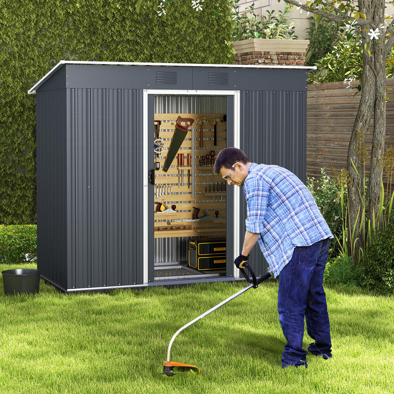 Load image into Gallery viewer, Goplus Outdoor Storage Shed with Floor Base
