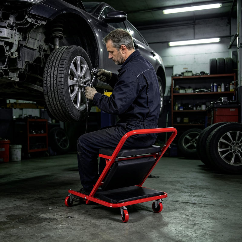 Load image into Gallery viewer, Goplus 41" Foldable Mechanic Creeper | 450 LBS Capacity Padded Z Garage Seat
