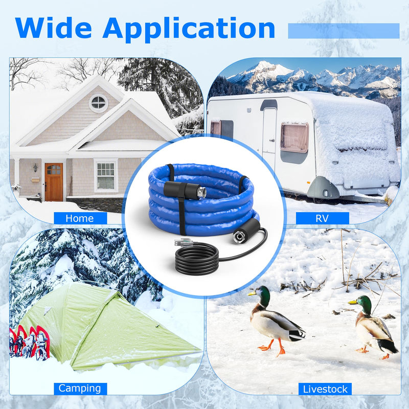Load image into Gallery viewer, Goplus 15FT Heated Water Hose for RV, Heated Drinking Water Hose in Temperature Down to -45℉ with 3/4” GHT Adapter
