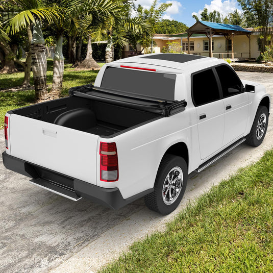 Goplus Soft Quad-Fold Tonneau Cover