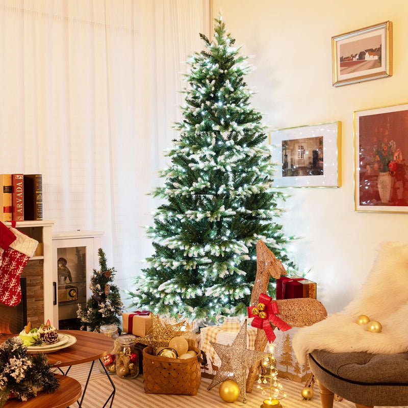 Load image into Gallery viewer, Goplus 7ft Pre-Lit Artificial Christmas Tree with Quick Power Connector
