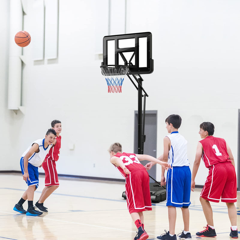 Load image into Gallery viewer, 8 to 10ft 5-Level Height Adjustable Basketball Goal Hoop Stand - Goplus
