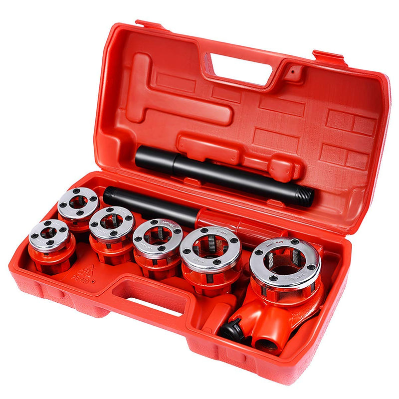 Load image into Gallery viewer, Goplus Ratchet Pipe Threader Kit Ratcheting Pipe Threading Tool Set

