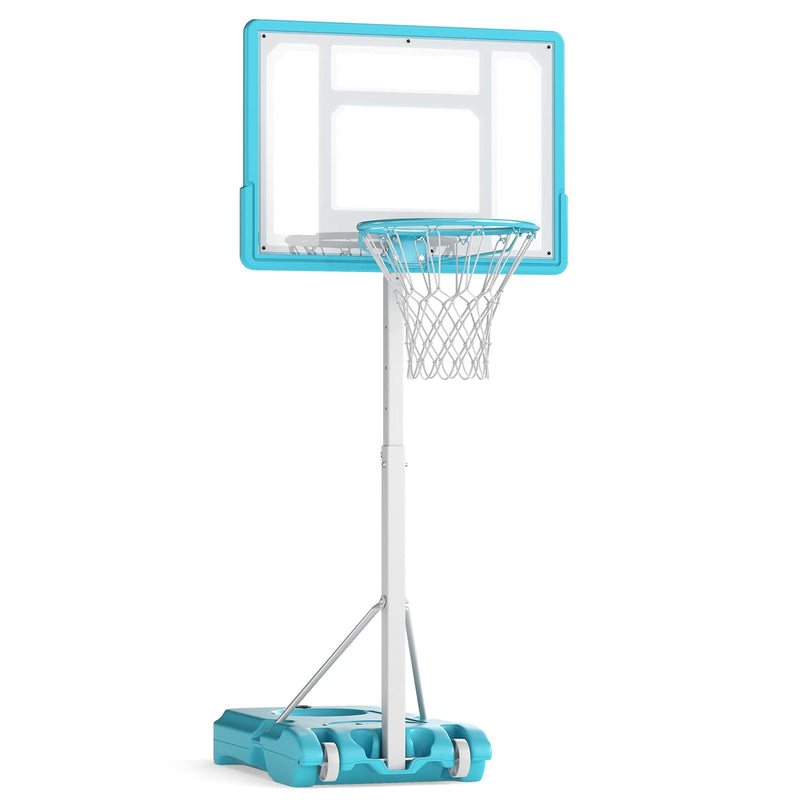 Load image into Gallery viewer, Goplus Poolside 3.1-4.1 FT Adjustable Height Basketball Goal with 32&quot; Shatterproof Backboard
