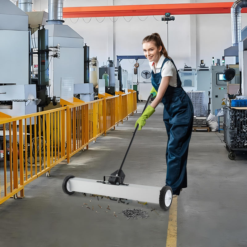 Load image into Gallery viewer, Goplus 36-Inch Magnetic Sweeper with Wheels, 50 LBS Telescoping Rolling Pickup Sweeper with Adjustable Handle
