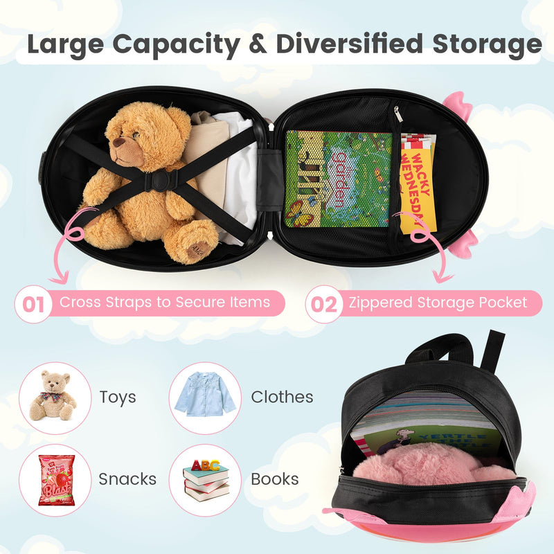 Load image into Gallery viewer, Goplus 2PC Kids Carry On Luggage Set, 16&quot; Rolling Suitcase &amp; 12&quot; Backpack
