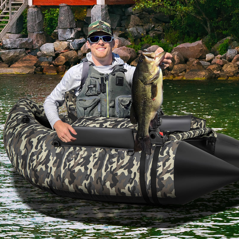 Load image into Gallery viewer, Goplus Inflatable Float Tube, Fishing Belly Boat, Fishing Float Tube for Angling, 350LBS Load Capacity
