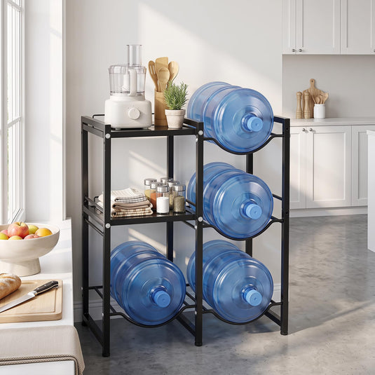 Goplus 3-Tier 5 Gallon Water Jug Holder with Shelves (Small Top Sheld)