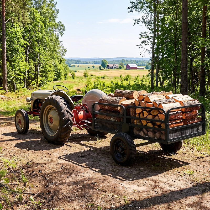 Load image into Gallery viewer, Goplus 1540 LBS Capacity 17.6 Cu. Ft Heavy Duty Metal Dump Cart Trailer

