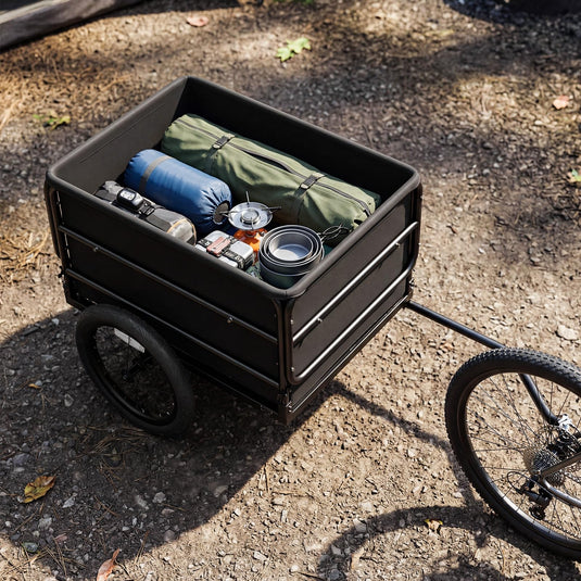 Goplus Bike Cargo Trailer Heavy-Duty Bicycle Wagon Cart(70.5" x 28" x 26")