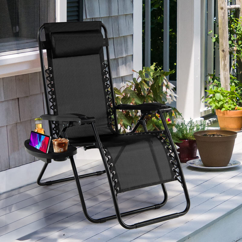 Load image into Gallery viewer, Goplus 2PC Zero Gravity Chairs Lounge Patio Folding Recliner
