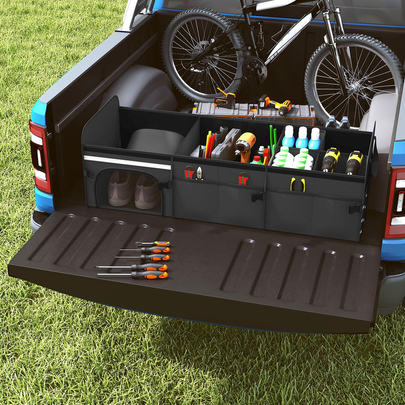 Load image into Gallery viewer, Goplus Collapsible Trunk Organizer, Multi Compartment Car Storage with Removable Lid
