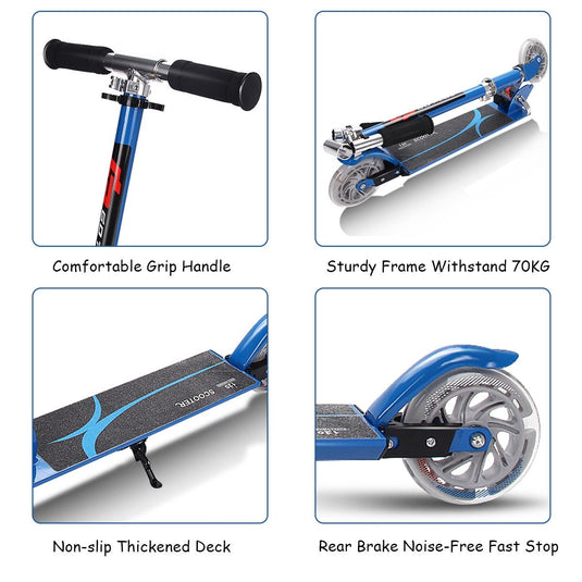 Folding Kick Scooter for Kids, 2 Flash Wheels Deluxe Aluminum - GoplusUS