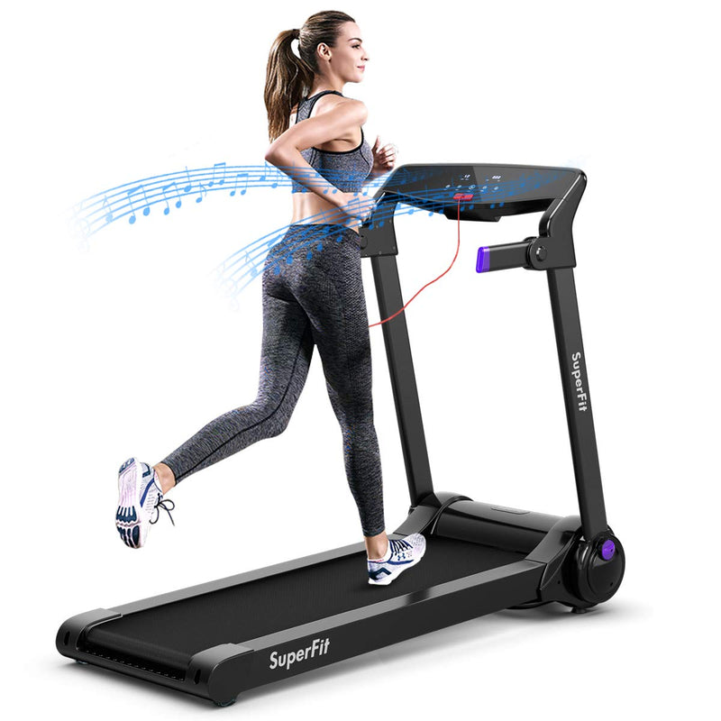 Load image into Gallery viewer, Goplus 3HP Electric Folding Treadmill, with APP Control, Bluetooth Speaker and HD Touch Screen - GoplusUS
