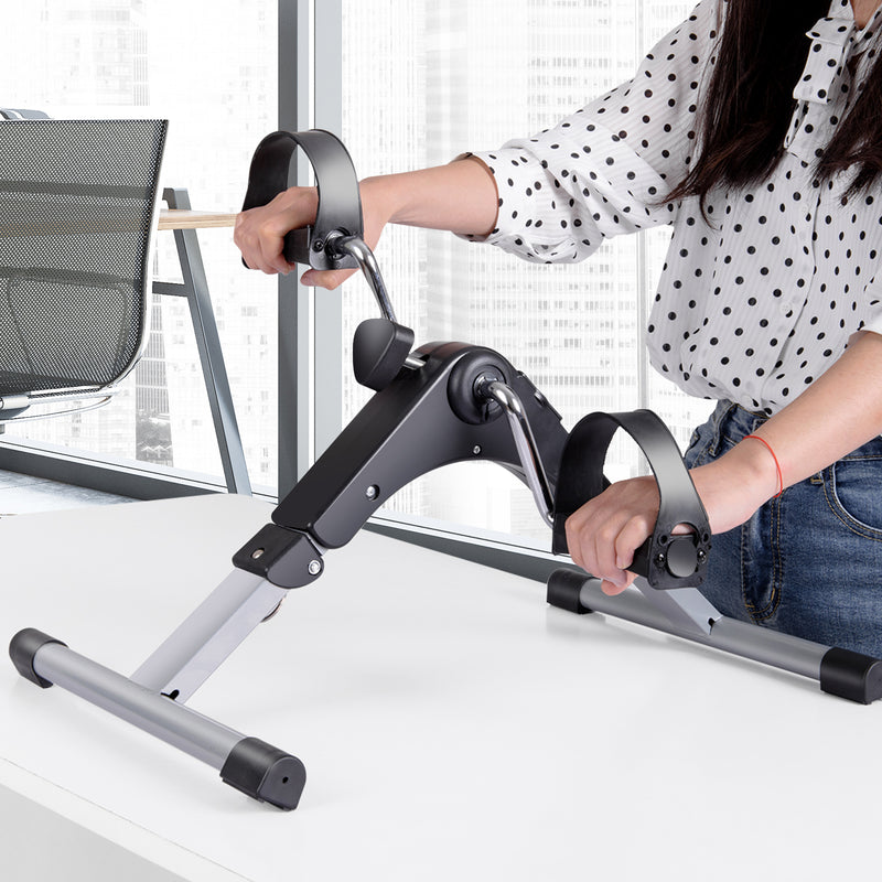 Load image into Gallery viewer, Folding Pedal Exerciser, Adjustable Resistance Mini Exercise Bike - GoplusUS
