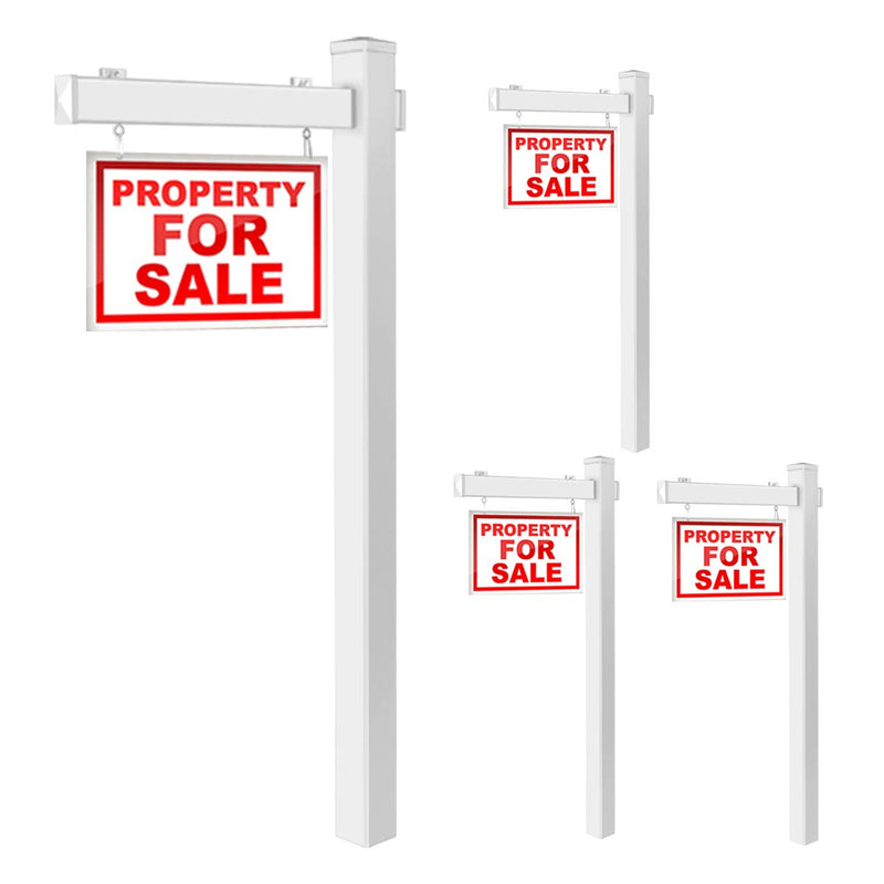 Load image into Gallery viewer, Goplus Vinyl UPVC Real Estate Sign Post, 6 Ft Realtor Yard Sign Post for Open - GoplusUS
