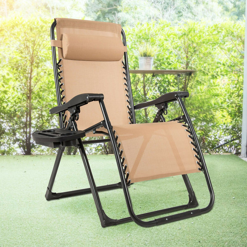 Load image into Gallery viewer, Zero Gravity Chair, 500-lb Capacity Oversized Recliner with Cup Holder
