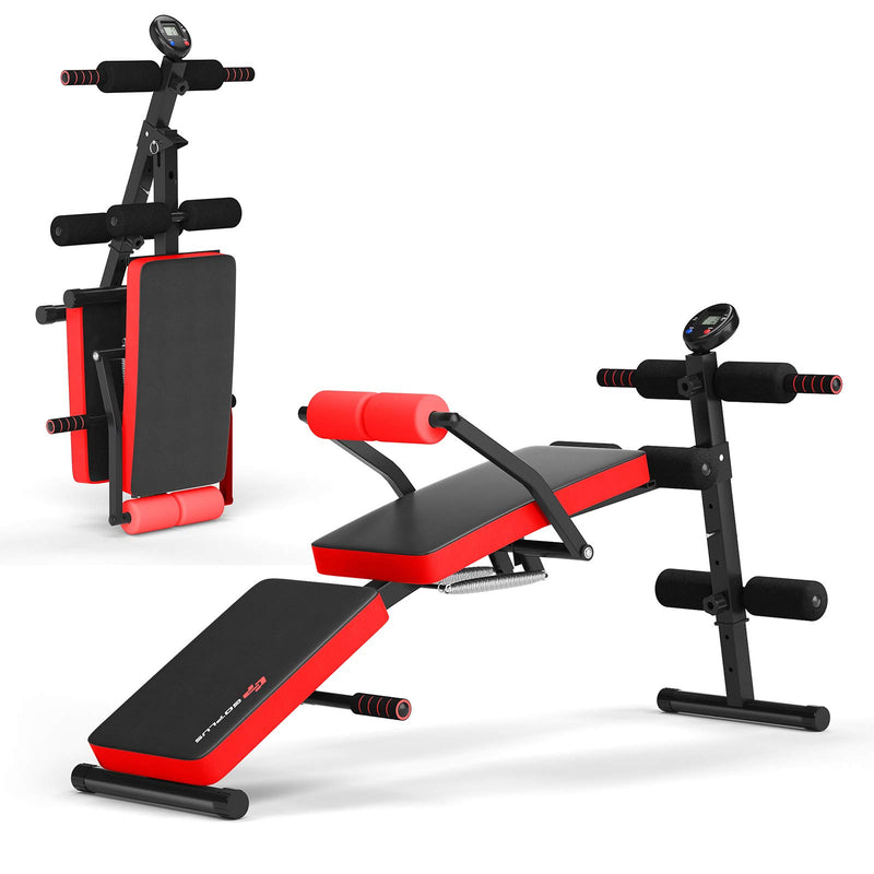 Load image into Gallery viewer, 6 in 1 Adjustable Sit Up Bench, Foldable Utility Weight Bench - GoplusUS
