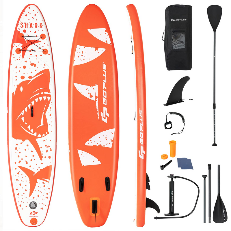 Load image into Gallery viewer, Goplus Inflatable Stand up Paddle Board Surfboard SUP Board with Adjustable Paddle Carry Bag - GoplusUS
