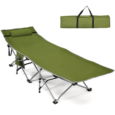 Folding Camping Cot, Heavy-Duty Comfortable Cot Bed for Adults Kids - GoplusUS