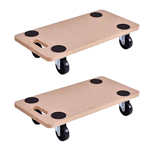 Load image into Gallery viewer, Moving Dolly Heavy Duty Wood Furniture Dollies Movers Carrier (23&quot; x11.5&quot; Platform) - GoplusUS
