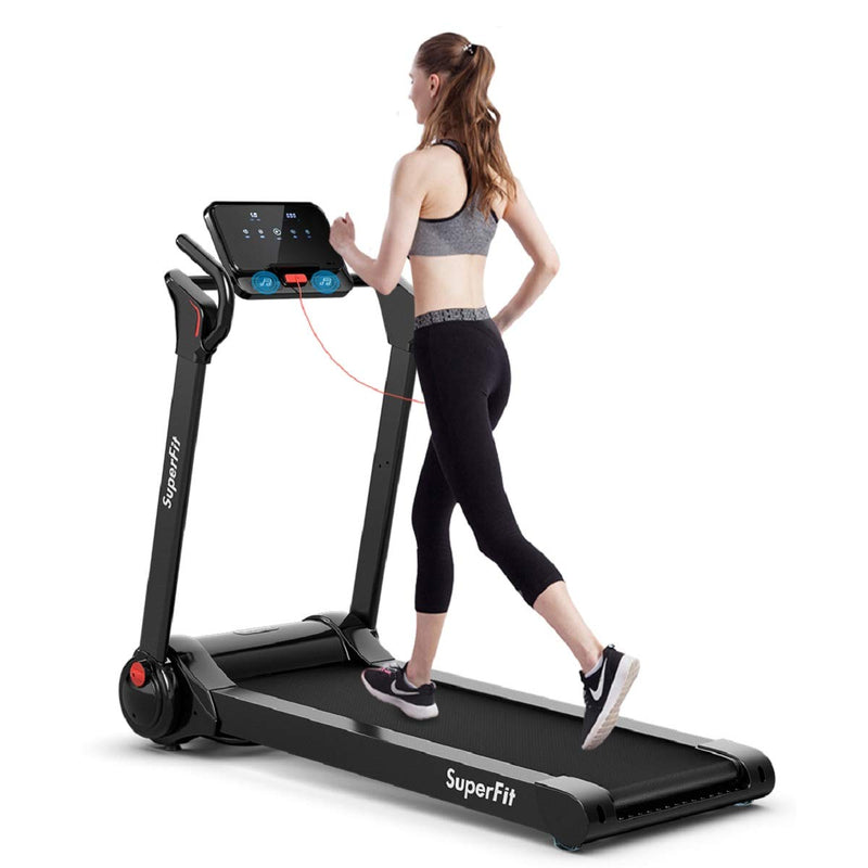 Load image into Gallery viewer, 2.25HP Electric Folding Treadmill, Installation-Free Design with 8-Stage Damping System - GoplusUS
