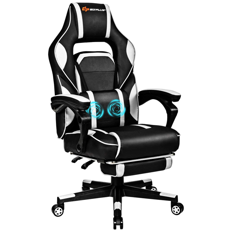 Load image into Gallery viewer, Massage Gaming Chair, Seat Height Adjustment Racing Computer Office Chair - GoplusUS
