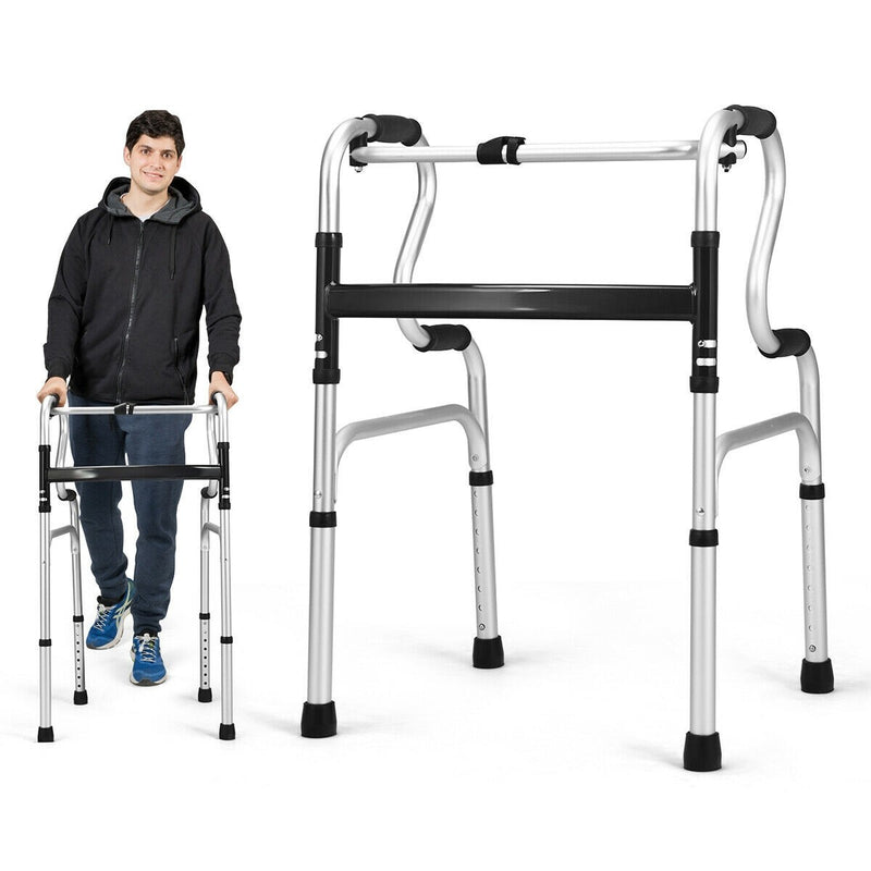 Load image into Gallery viewer, Folding Walker, 400LBS FDA Certification Toilet Armrest - GoplusUS

