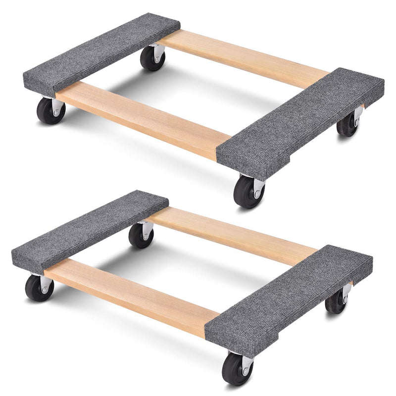 Load image into Gallery viewer, Moving Dolly Heavy Duty Wood Furniture Dllies Movers Carrier (30&quot;x18&quot; with Carpet End) - GoplusUS
