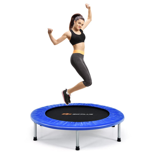 Goplus Mini Folding Trampoline, Foldable Fitness Rebounder for Children - GoplusUS