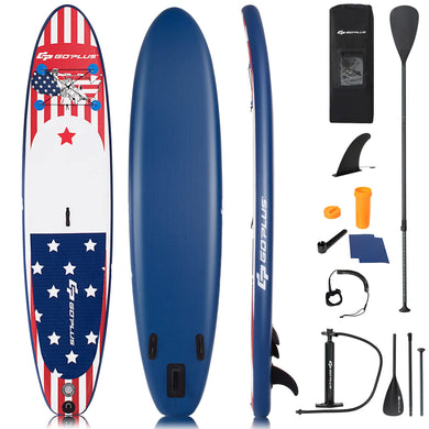 10/ 11FT Inflatable Stand up Paddle Board Latest Inkjet Process Anti-Fading - GoplusUS