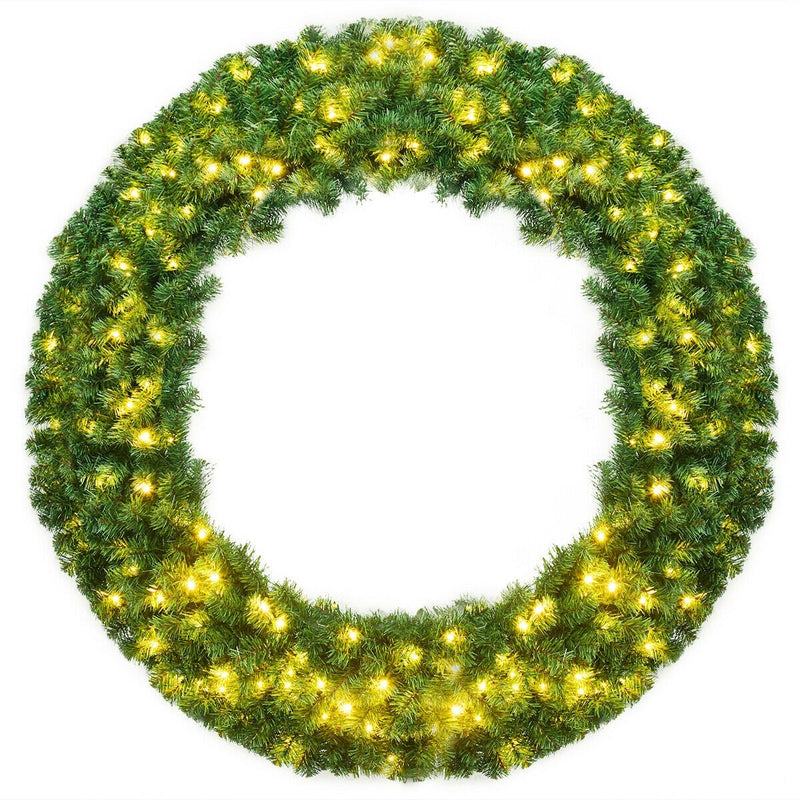 Load image into Gallery viewer, 48&quot; Pre-lit Cordless Artificial Christmas Wreath - GoplusUS
