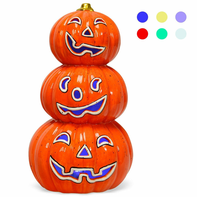 Load image into Gallery viewer, Halloween Ceramic Pumpkin Lamp - GoplusUS
