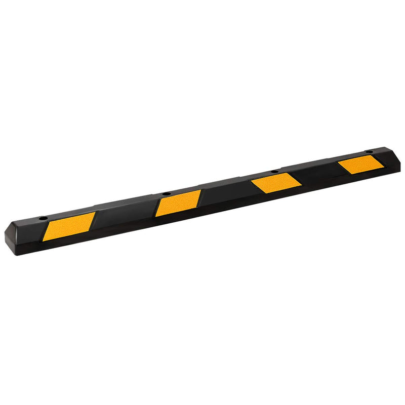Load image into Gallery viewer, Goplus Rubber Parking Curb, 72&quot; Heavy Duty Packing Block Parking Target with 8 High Reflective Yellow Safety Stripes - GoplusUS
