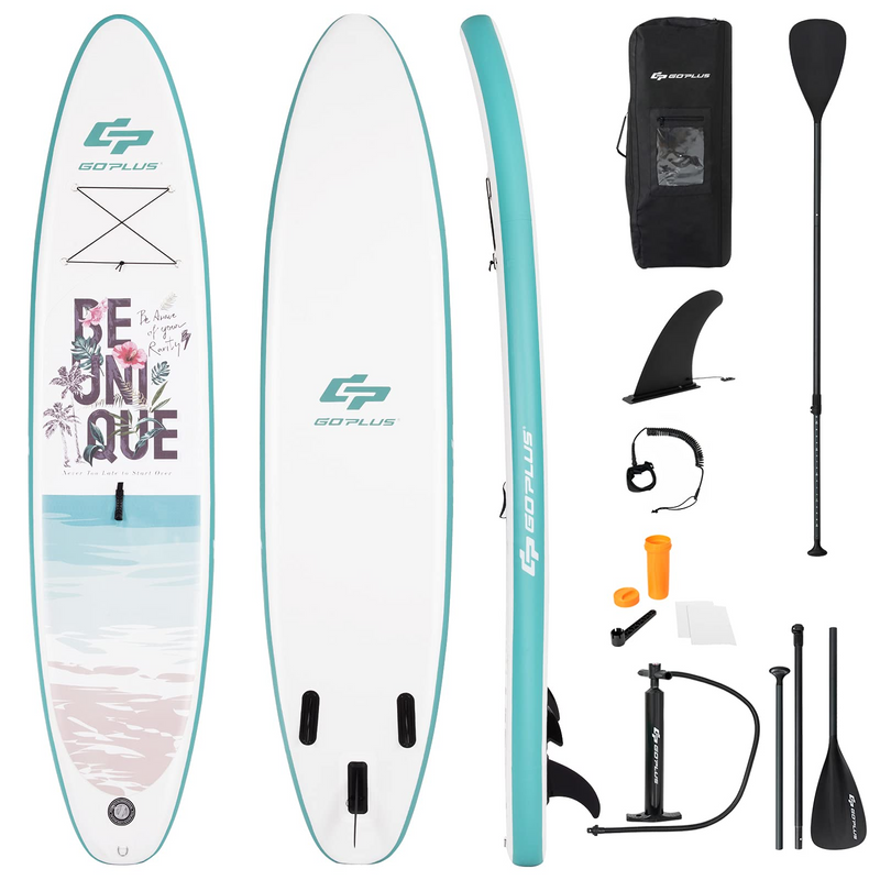 Load image into Gallery viewer, Goplus Inflatable Stand up Paddle Board Surfboard SUP Board with Adjustable Paddle Carry Bag - GoplusUS
