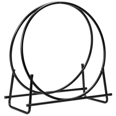 30 Inch Firewood Log Hoop, Tubular Steel Log Holder - GoplusUS