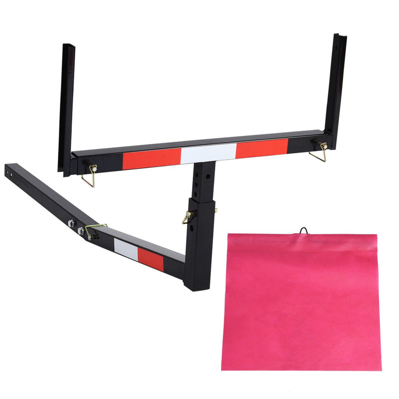 Load image into Gallery viewer, Goplus Pick up Truck Bed Hitch Extender Adjustable Extension Rack w/Flag for Ladder (Black) - GoplusUS
