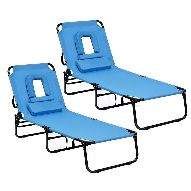 Load image into Gallery viewer, Folding Lounge Chair for Beach Poolside Balcony Patio - GoplusUS
