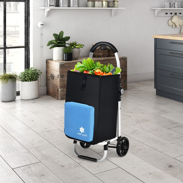 Folding Shopping Cart with Wheels - GoplusUS
