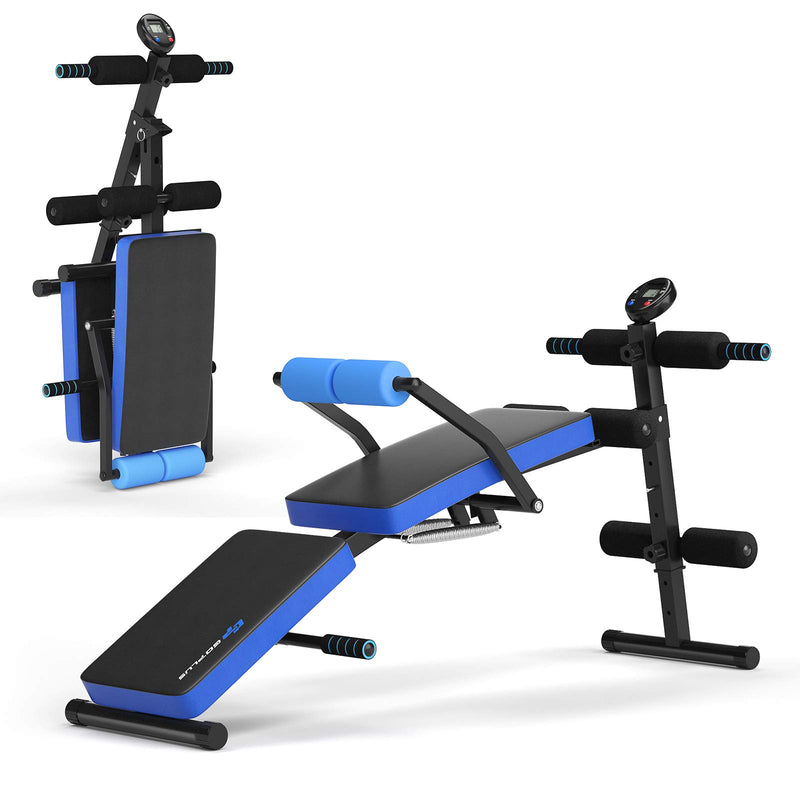 Load image into Gallery viewer, 6 in 1 Adjustable Sit Up Bench, Foldable Utility Weight Bench - GoplusUS
